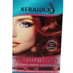 Farba do włosów Keralock Inspiration czerwono-brązowa trwała krem