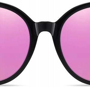 DUCO Damskie Okulary Polaryzacyjne Retro Okrągłe UV400 Vintage