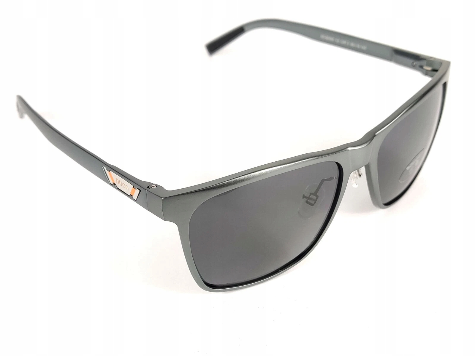 DUCO Okulary Polaryzacyjne Męskie UV400 Retro Revo Czarne szkła