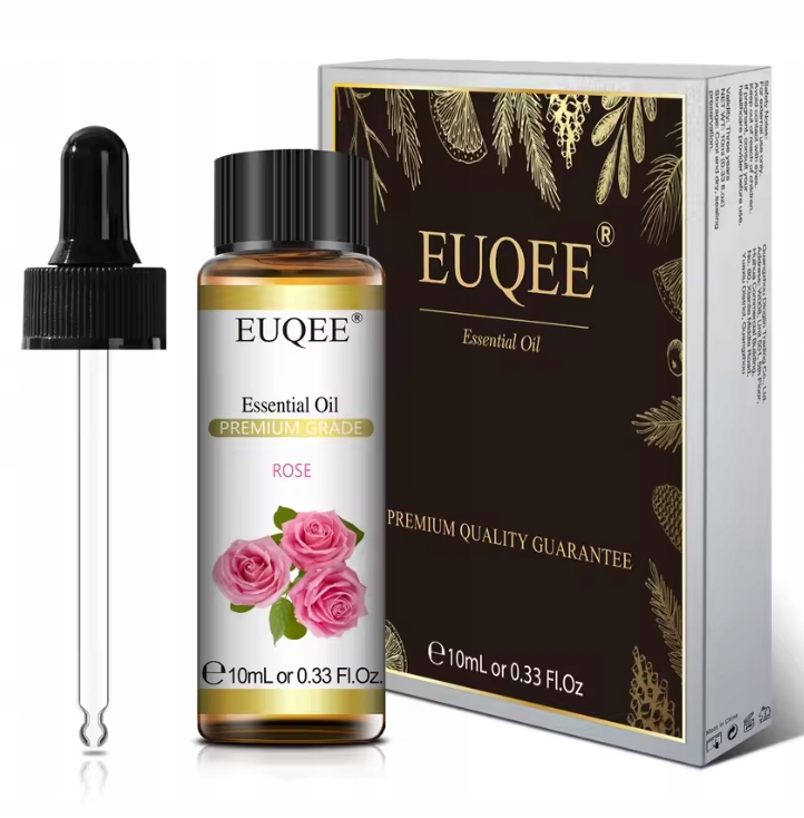 EUQEE 10ml – Olejek Różany Naturalny Aromaterapia Nawilżający Zapach Róży