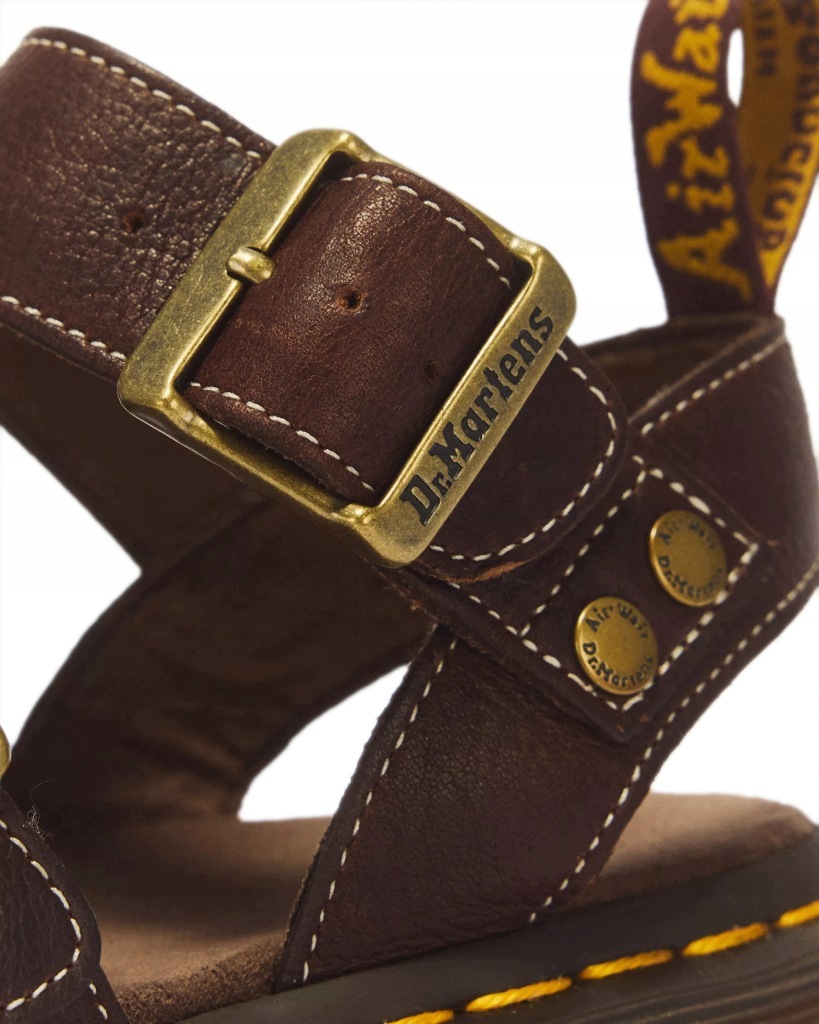 Dr. Martens Gryphon Quad Grizzly Sandały Skórzane Platforma Brązowe r.40 - obrazek 4