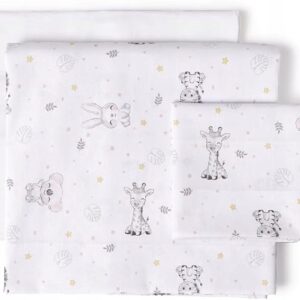 Interbaby Pościel do Wózka 3 el. Koala 100% Bawełna Biało-Różowa
