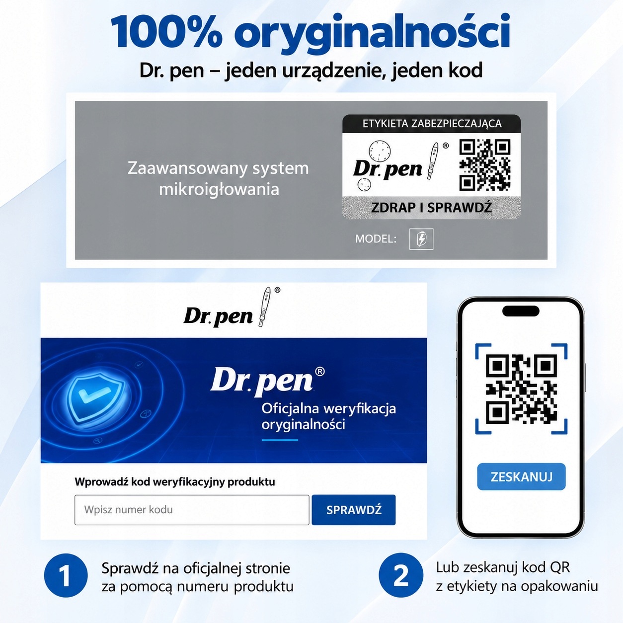 Dr Pen Bio Pen Q2 3w1 Mezoterapia Mikroigłowa EMS Światło LED + 2 Kartridże - obrazek 12