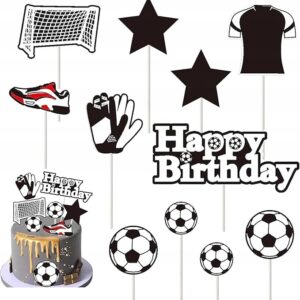 Football Cake Topper – 11 sztuk | Dekoracja tortu | Happy Birthday