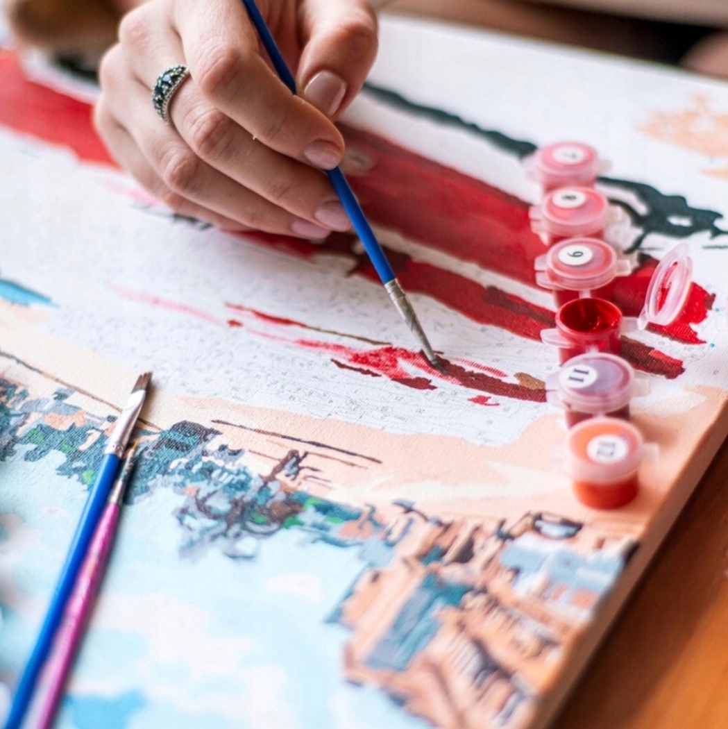Zestaw Paint By Numbers dla Dzieci 4 Obrazy Malowanie po Numerach - obrazek 9
