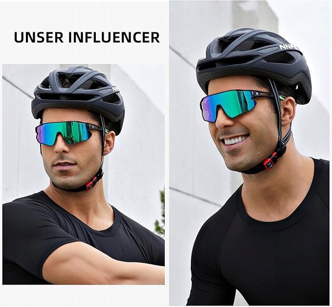 DUCO Sportowe Okulary Polaryzacyjne UV400 Rowerowe TR90 Unisex - obrazek 2