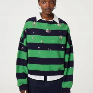 Fabienne Chapot Ronny Sweater damski sweter w paski 100% organiczna bawełna