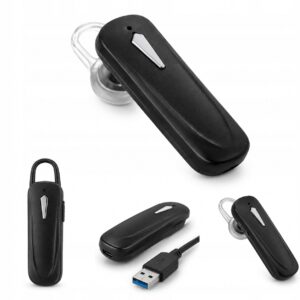 Słuchawka Bluetooth do ucha | Zestaw głośnomówiący | Mikrofon | USB | Lekka