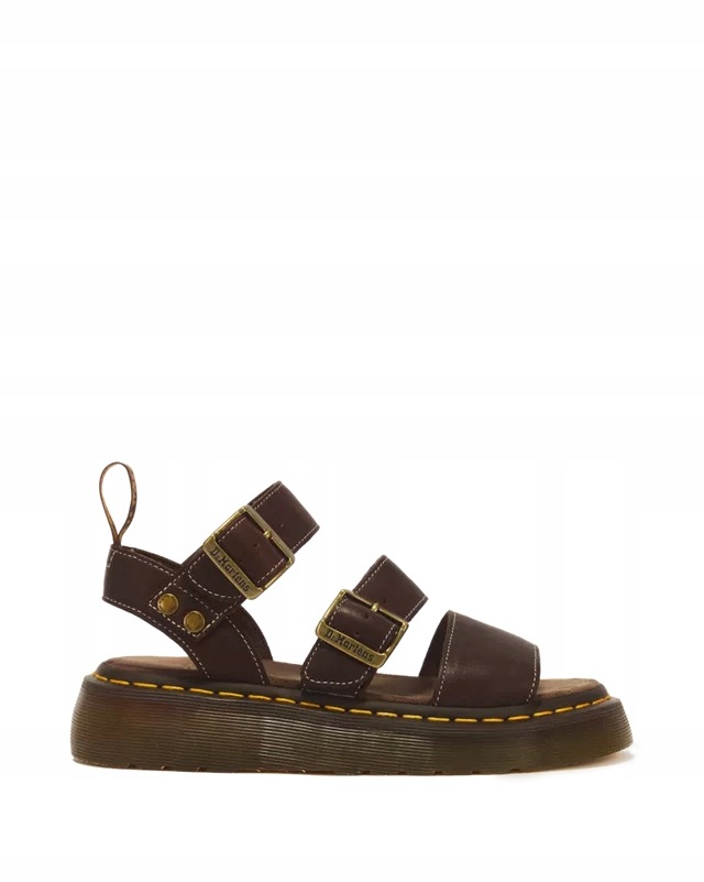 Dr. Martens Gryphon Quad Grizzly Sandały Skórzane Platforma Brązowe r.37 - obrazek 8
