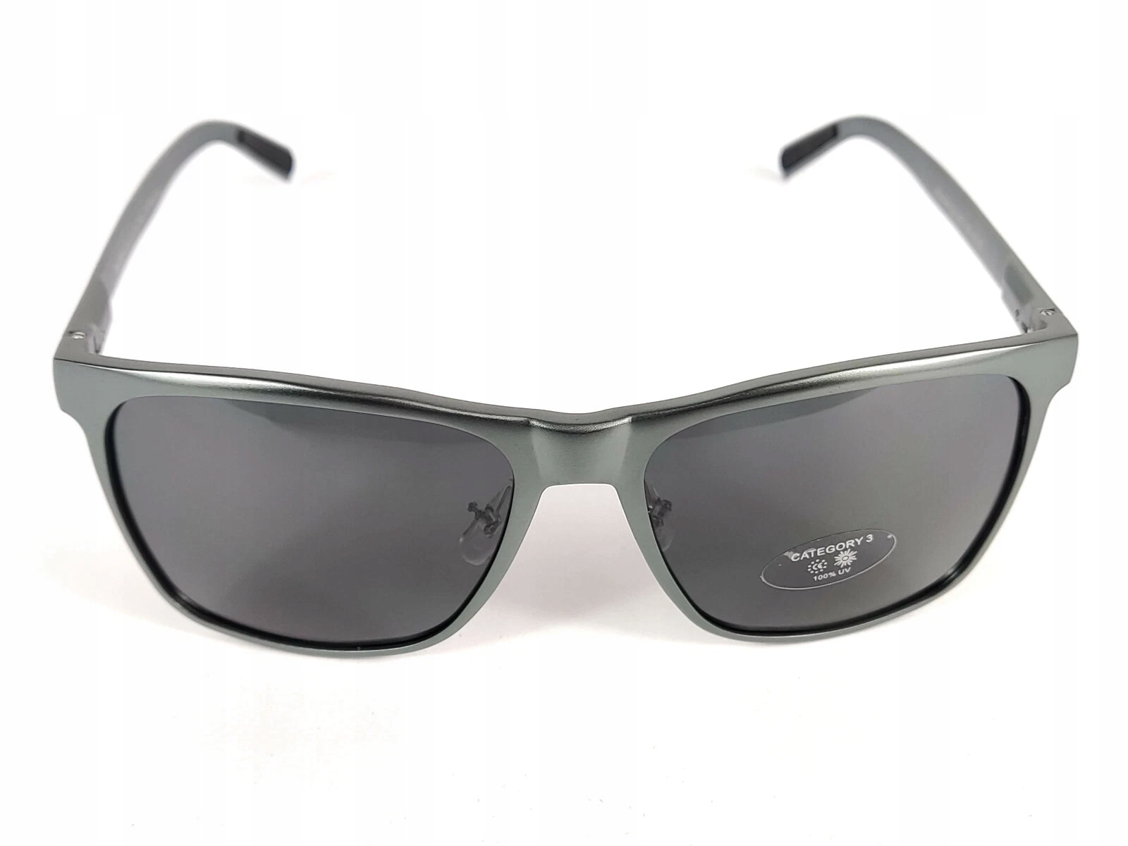 DUCO Okulary Polaryzacyjne Męskie UV400 Retro Revo Czarne szkła - obrazek 3