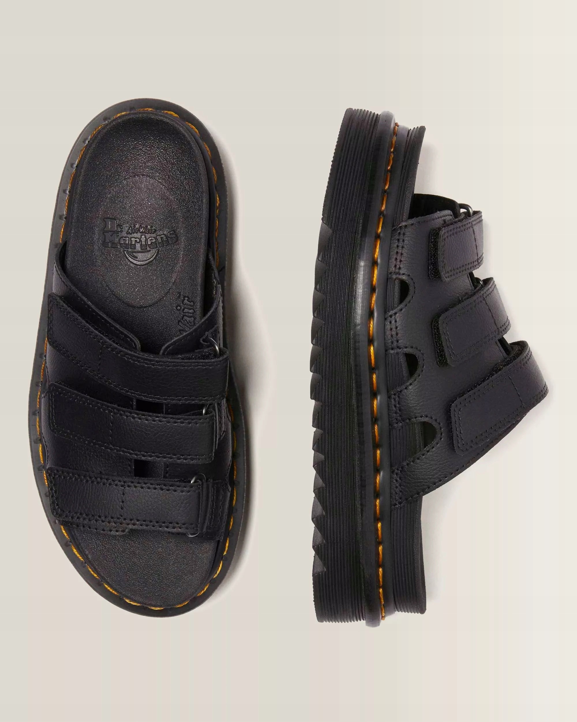 Dr. Martens Raine Slide Athena Sandały Klapki Skórzane Czarne 39 - obrazek 3