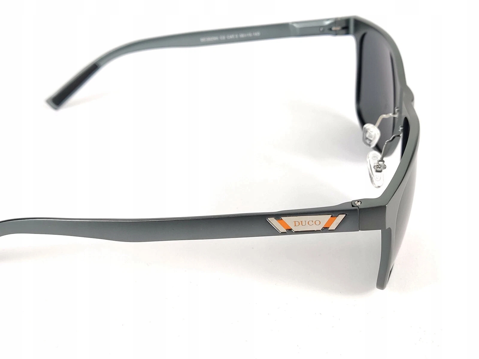 DUCO Okulary Polaryzacyjne Męskie UV400 Retro Revo Czarne szkła - obrazek 2