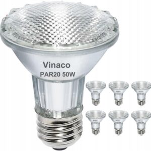 Żarówki Halogenowe PAR20 50W E26 – Zestaw 6 szt.