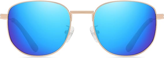 DUCO Okulary Przeciwsłoneczne Retro Polar UV400 Metalowe Unisex