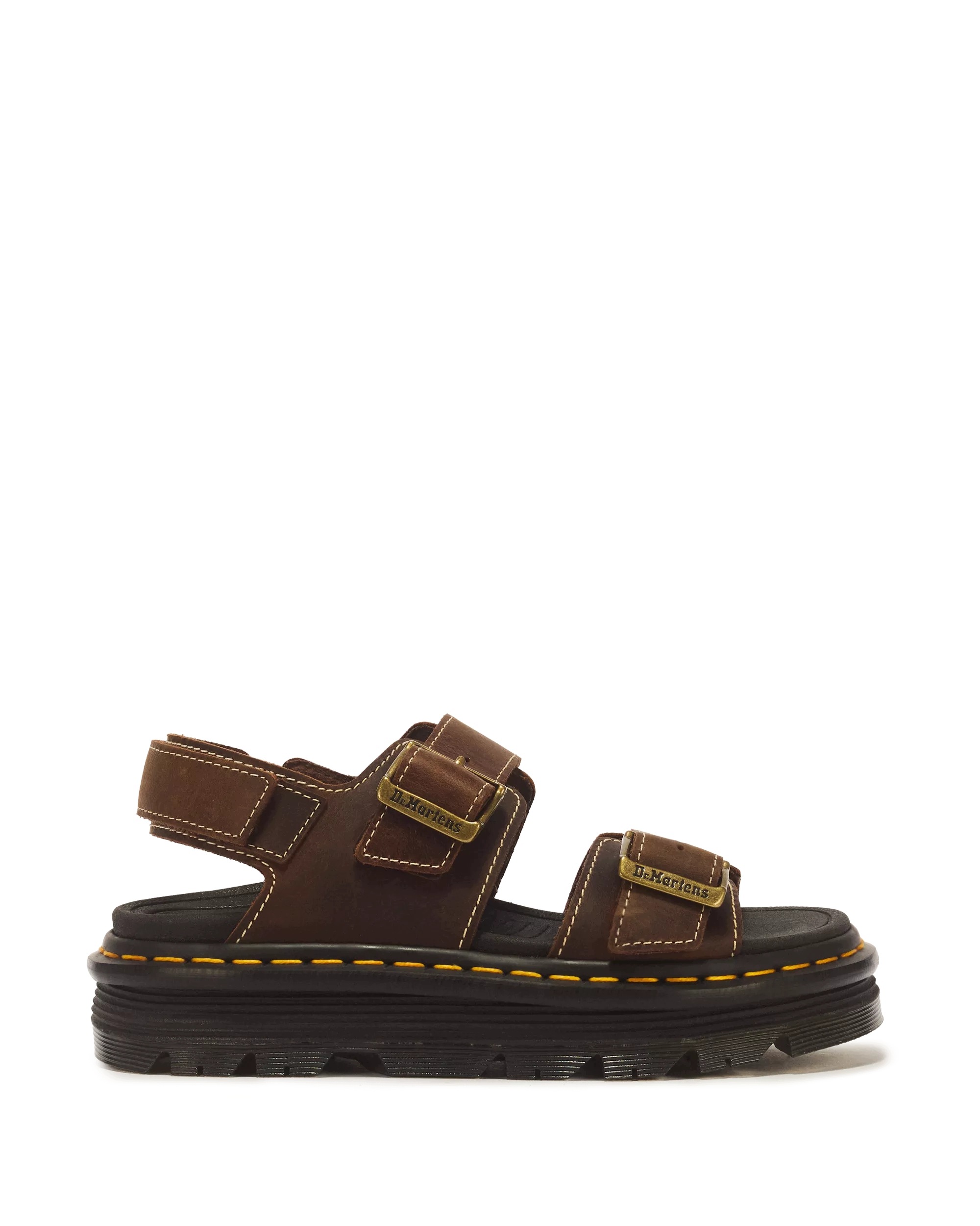 Dr. Martens Zebzag Crazy Horse 43667200 Sandały Unisex Skórzane Brązowe r41