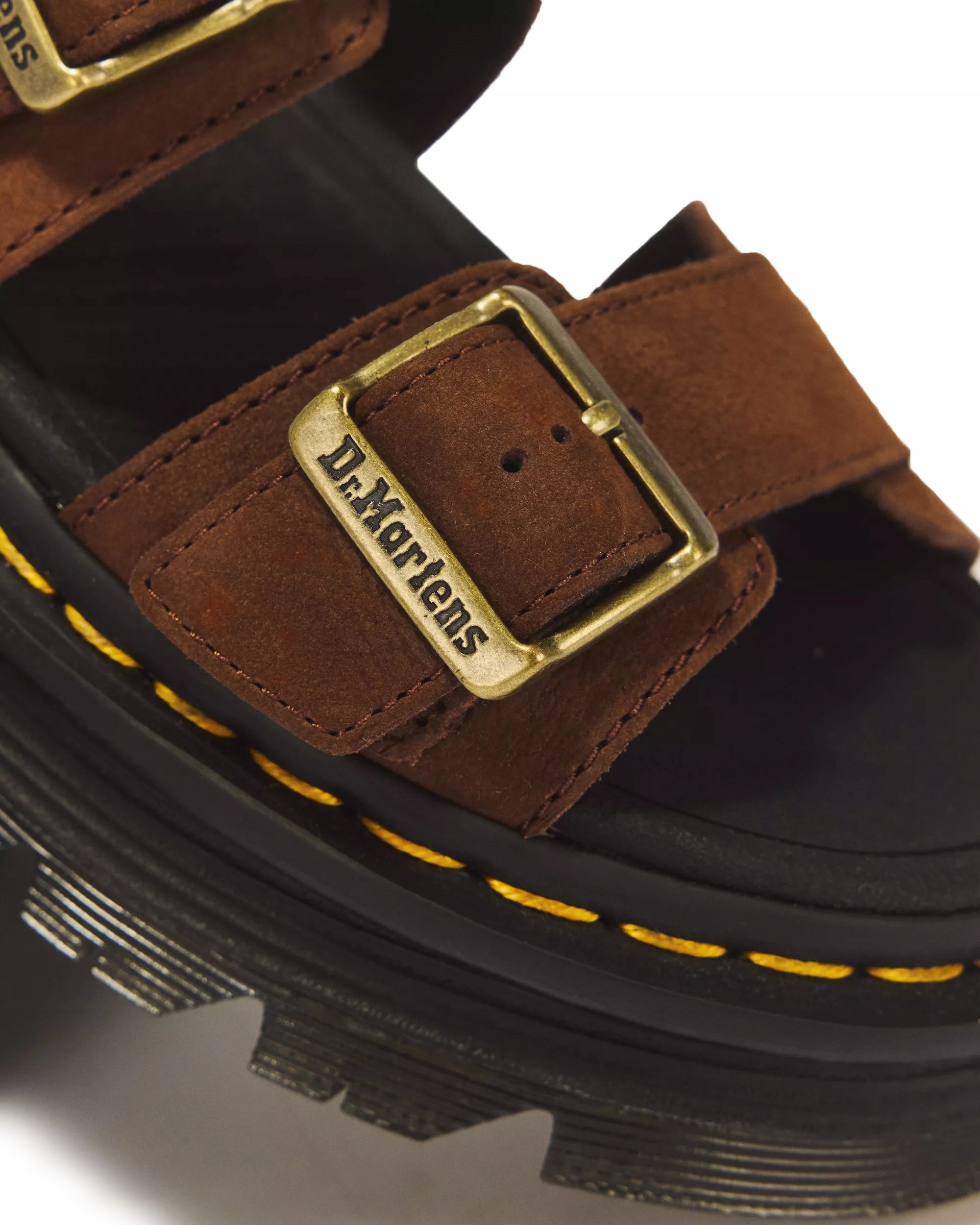 Dr. Martens Zebzag Nubuck 42853200 Sandały Skórzane Brązowe rozmiar 37 - obrazek 8