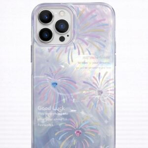 Etui iPhone 15 Pro Max przezroczyste brokatowe fajerwerki case plecki