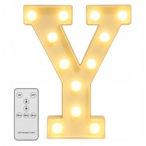 Lampka LED Literka Y – Świecąca Dekoracja LED – Litera 3D