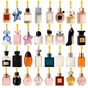 24 Zawieszki Flakoniki Perfum Ozdoby Choinkowe Świąteczne Dekoracje Zestaw