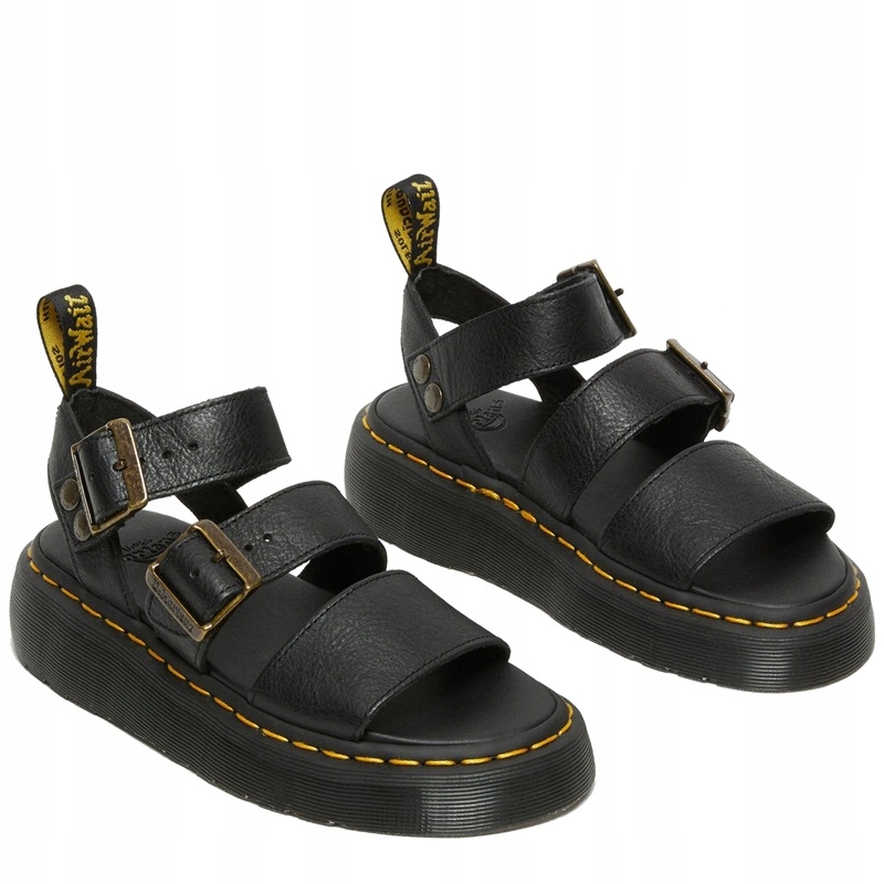 DR. MARTENS GRYPHON QUAD PLATFORM BLACK PISA SANDAŁY r. 41 - obrazek 5