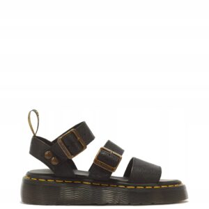 Dr. Martens Gryphon Quad Pisa 25720001 Sandały Skórzane Czarne rozmiar 38