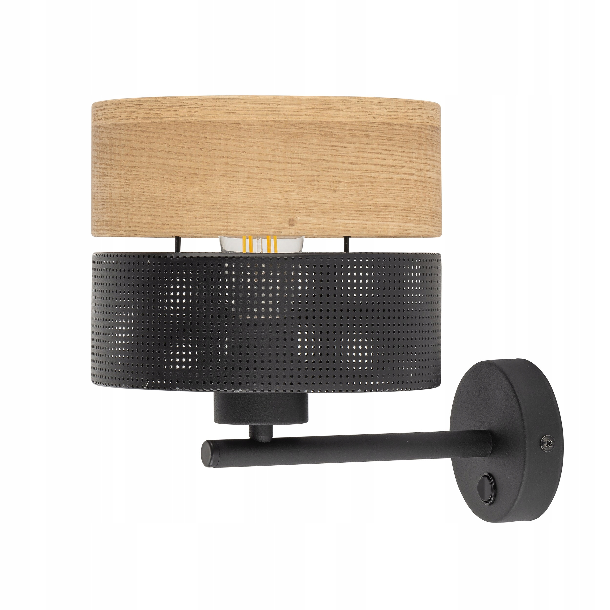 KINKIET LAMPA ŚCIENNA TK LIGHTING NICOL 6539 CZARNY DĄB E27 40W - obrazek 4