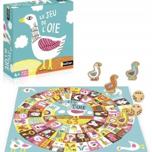 Nathan Gra Planszowa Gęś Le Jeu de l'Oie Drewniane Pionki 2-4 Graczy 4+