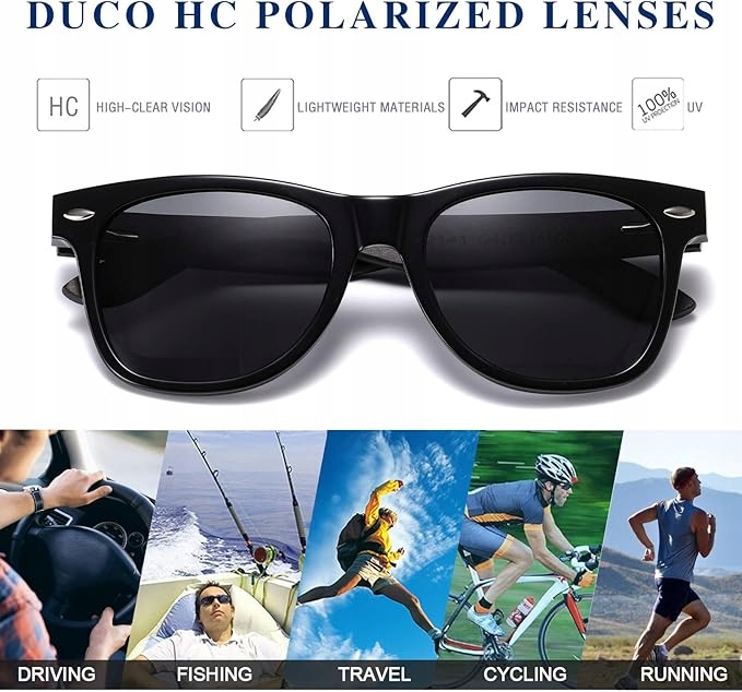 Okulary przeciwsłoneczne z polaryzacją, filtr UV, kolor orzecha włoskiego - obrazek 4