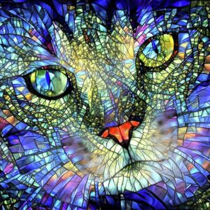 Haft Diamentowy Diamond Painting 5D „Twarz Kota” 30×40 cm Kreatywna Mozaika