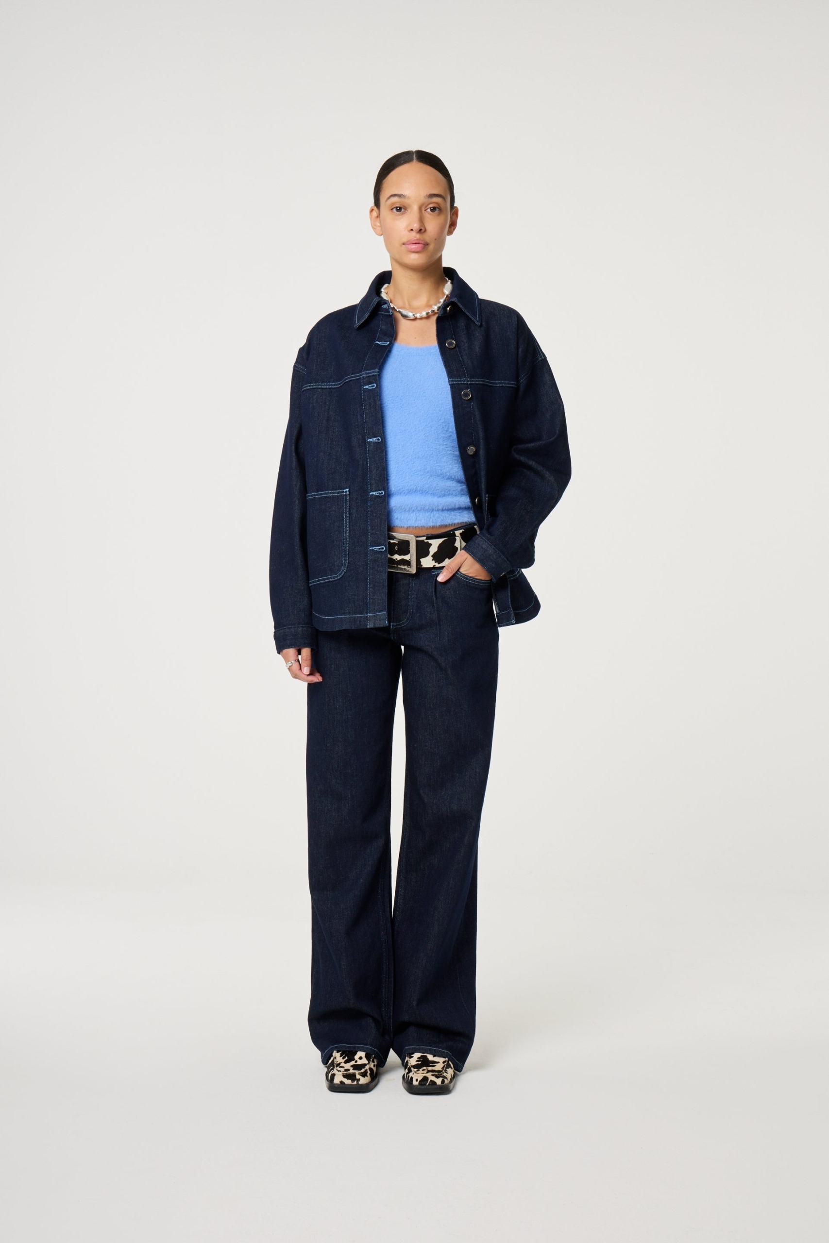 Fabienne Chapot Jamie Jacket Rinsed | kurtka jeansowa 36 - obrazek 3