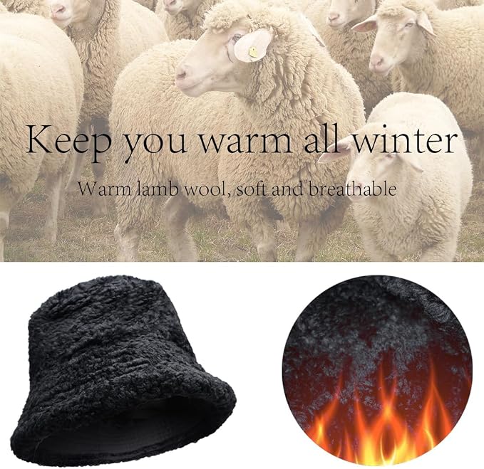 Kapelusz Bucket Hat Zimowy Czarny Wodoodporny Ciepły M Harssidanzar - obrazek 5