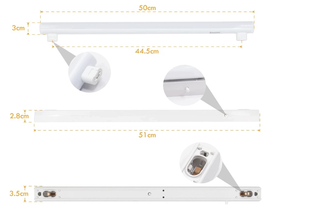 LAMPA PODSZAFKOWA LED ENUOTEK 57,3 CM 8W 960LM 4000K LISTWA KUCHENNA - obrazek 4