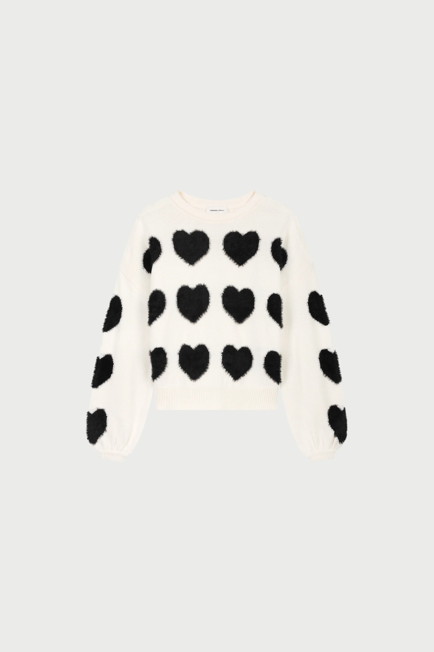 Sweter w serduszka Fabienne Chapot Roz L - obrazek 2