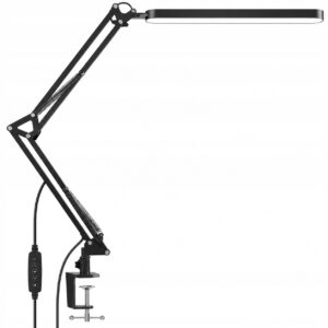 Nowoczesna Lampa biurkowa kreslarska LED 80cm regulacja jasności czarna