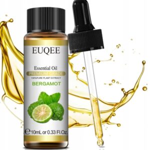 Euqee Bergamon 10 ml Naturalny Olejek Cytrusowy Orzeźwiający Energetyzujący