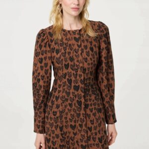 Fabienne Chapot Reese Dress Sukienka Panterka Brązowa Elegancka Roz. 38