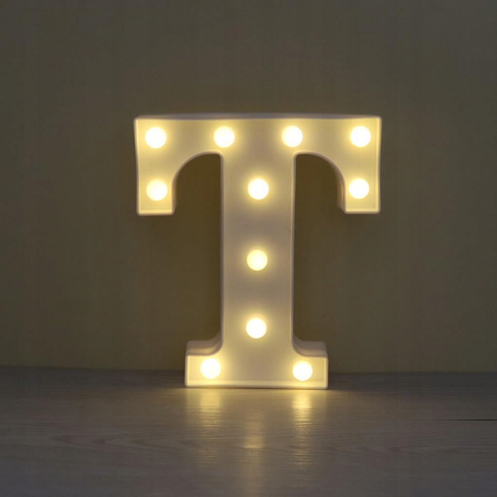 Lampka Nocna LED – Litera T z Pilotem - obrazek 4