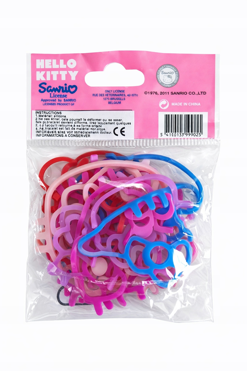 Hello Kitty Sanrio silikonowe opaski bransoletki 12 szt disco party prezent - obrazek 2
