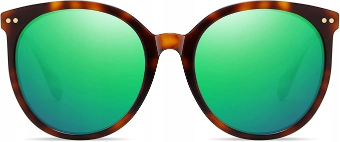 DUCO Damskie Okulary Przeciwsłoneczne Retro Polar UV400 Okrągłe