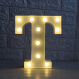 Lampka Nocna LED – Litera T z Pilotem