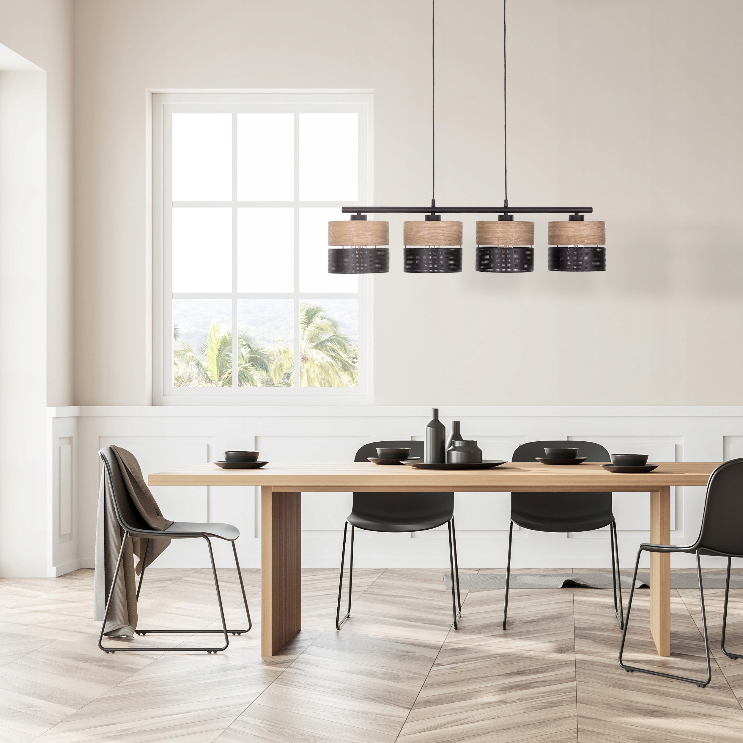 KINKIET LAMPA ŚCIENNA TK LIGHTING NICOL 6539 CZARNY DĄB E27 40W - obrazek 9