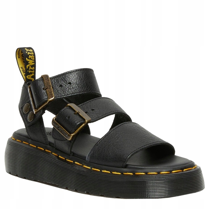 DR. MARTENS GRYPHON QUAD PLATFORM BLACK PISA SANDAŁY r. 41 - obrazek 4
