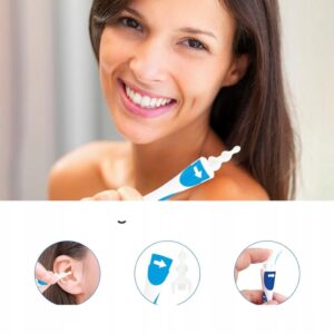16X KOŃCÓWEK Q GRIPS CZYSZCZENIA USZU SILIKON 360 DLA DZIECI