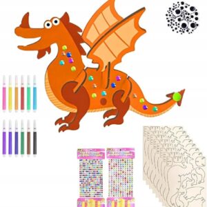 Drewniany Smok 3D DIY-Zestaw Kreatywny Prezent Urodzinowy lub Świąteczny